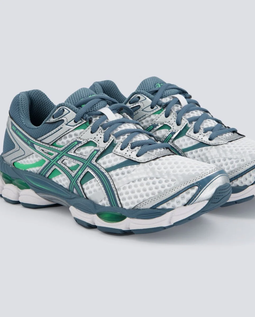 Asics Gel Cumulus 16 Verde Y Gris Mujer - Image 2