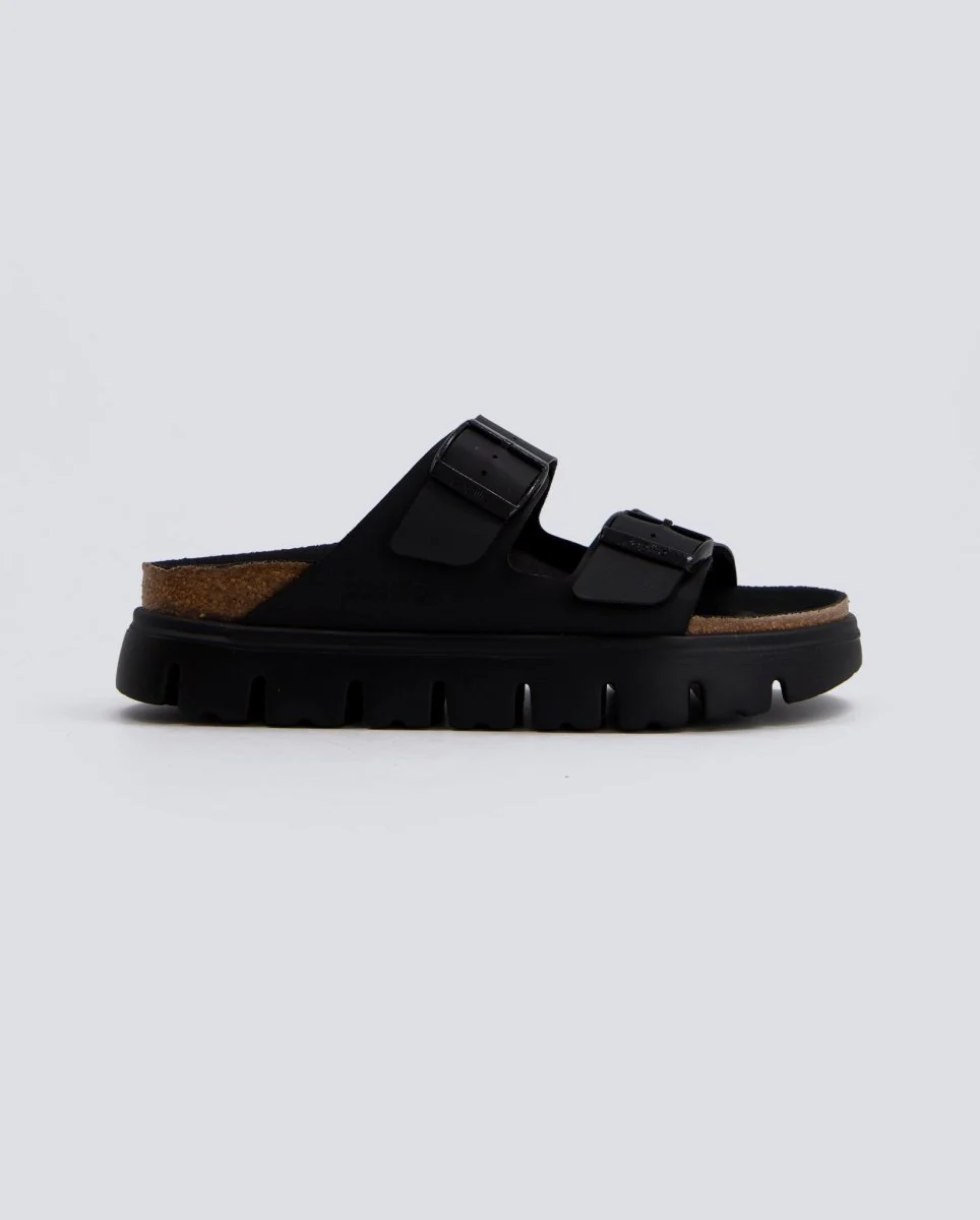 Birkenstock Arizona Chunky Suede Negro Mujer