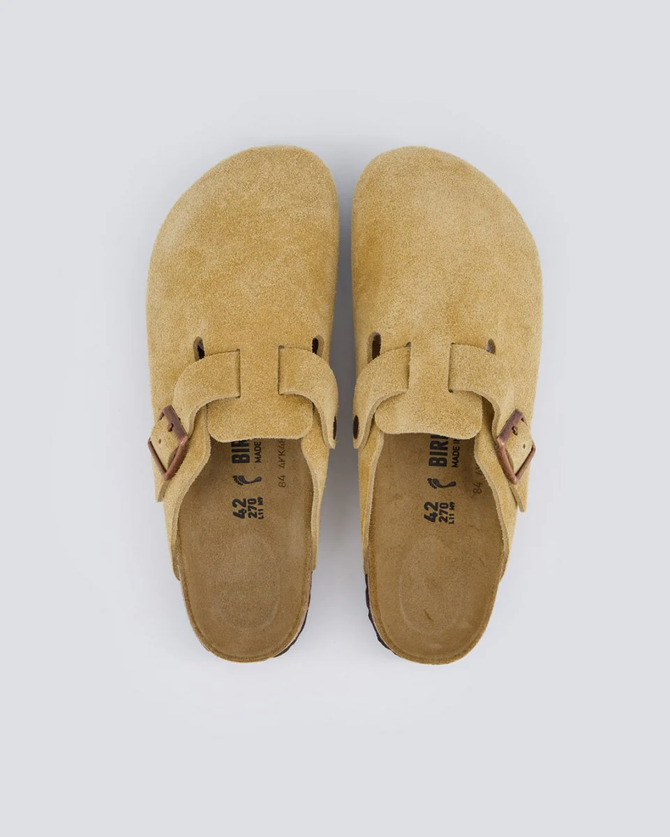 Birkenstock Boston Suede Beige Mujer - Image 5