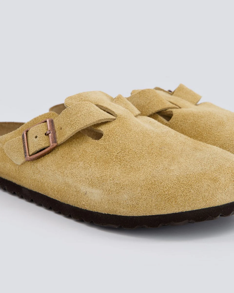 Birkenstock Boston Suede Beige Mujer - Image 6