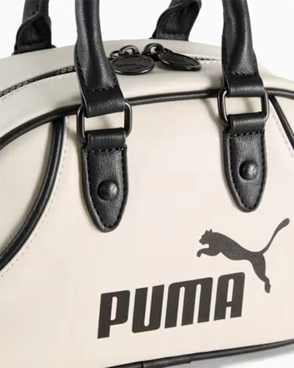 Bolso Puma Archive Mini Grip Bag Blanco Y Negro Unisex - Image 3