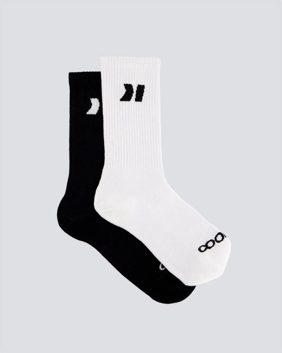 Calcetines Coolway Juggler Blanco y Negro Unisex