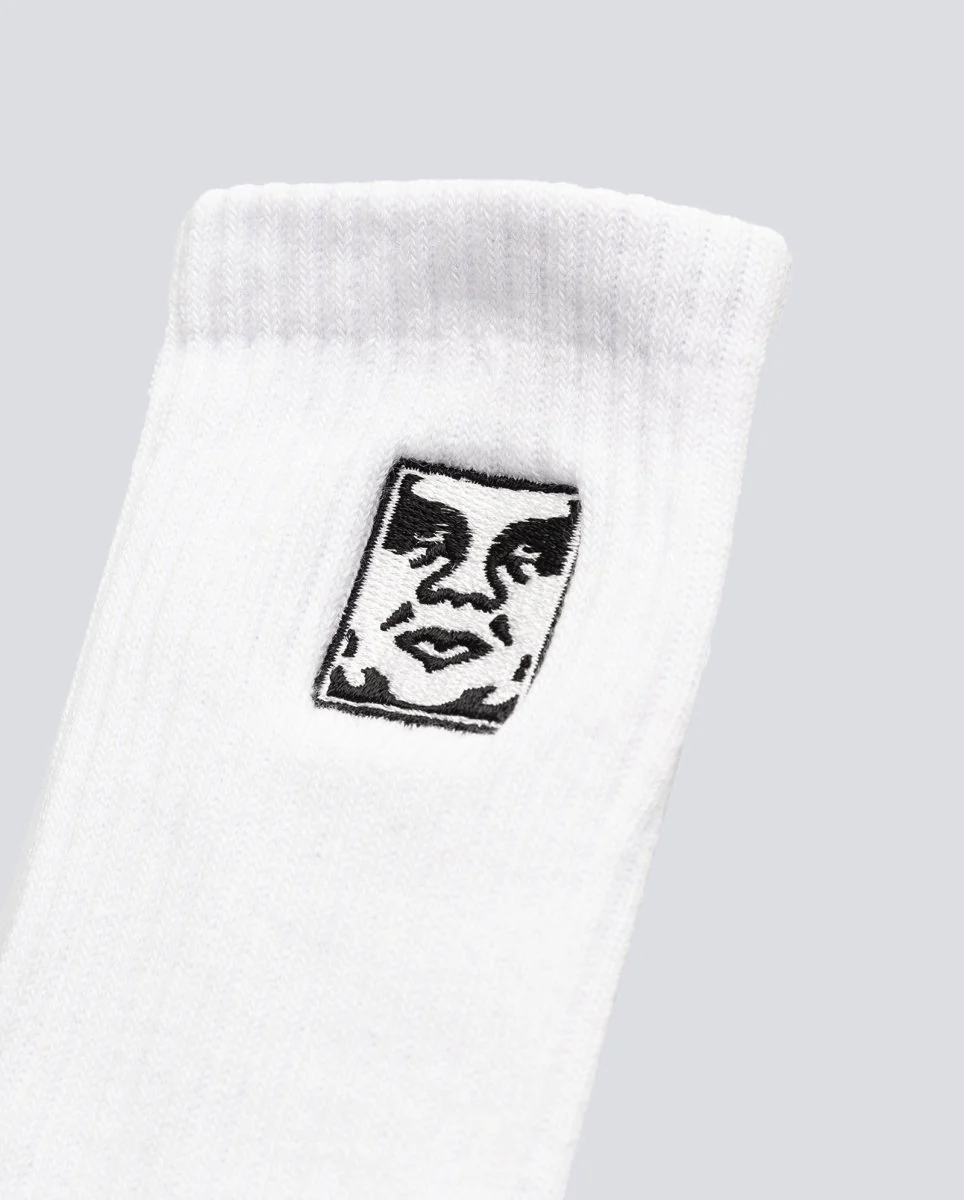 Calcetines Obey Icon Face Blanco Unisex - Image 2