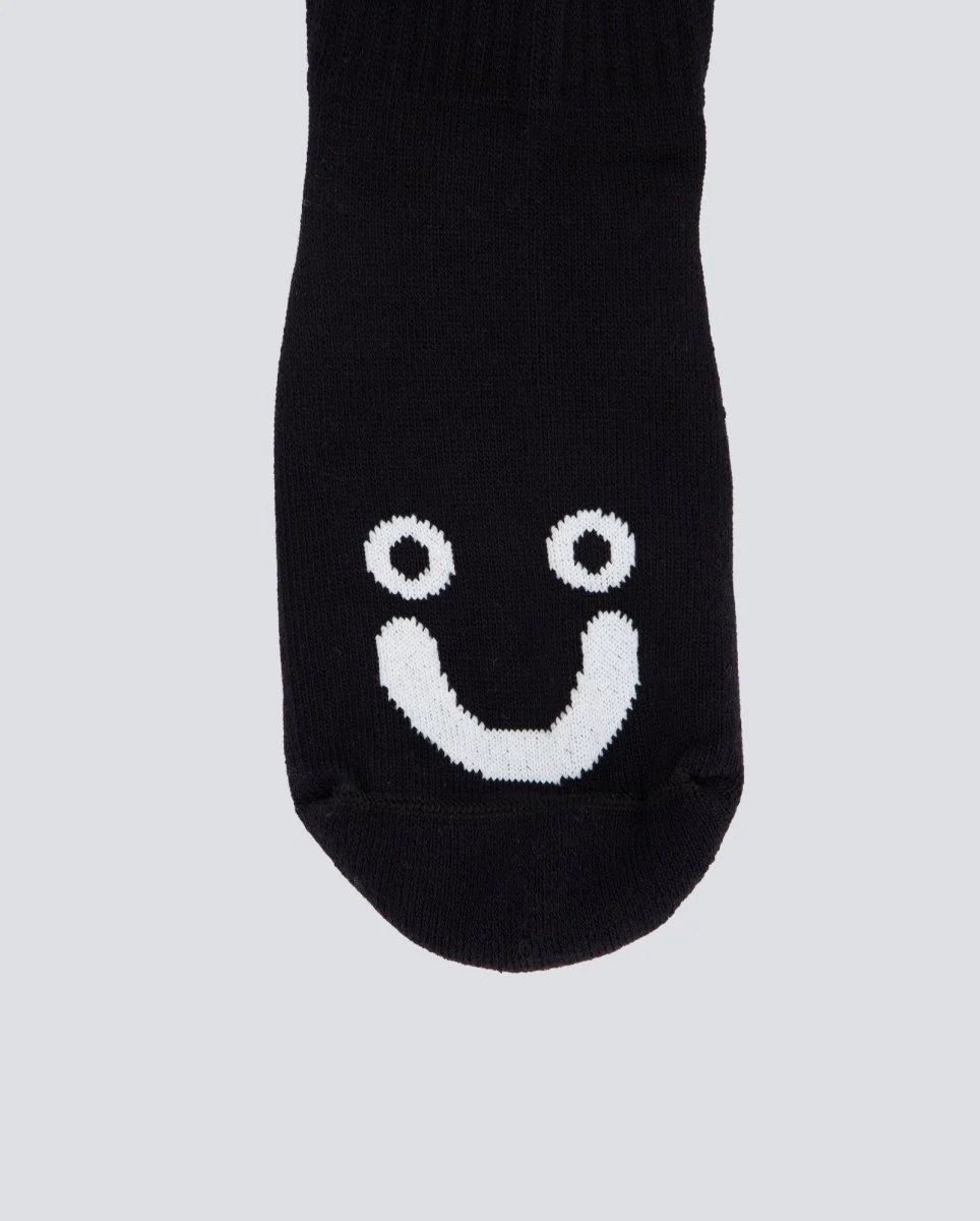 Calcetines Polar Skate Co Ribs Socks Happy Negro Gris Unisex - Image 2