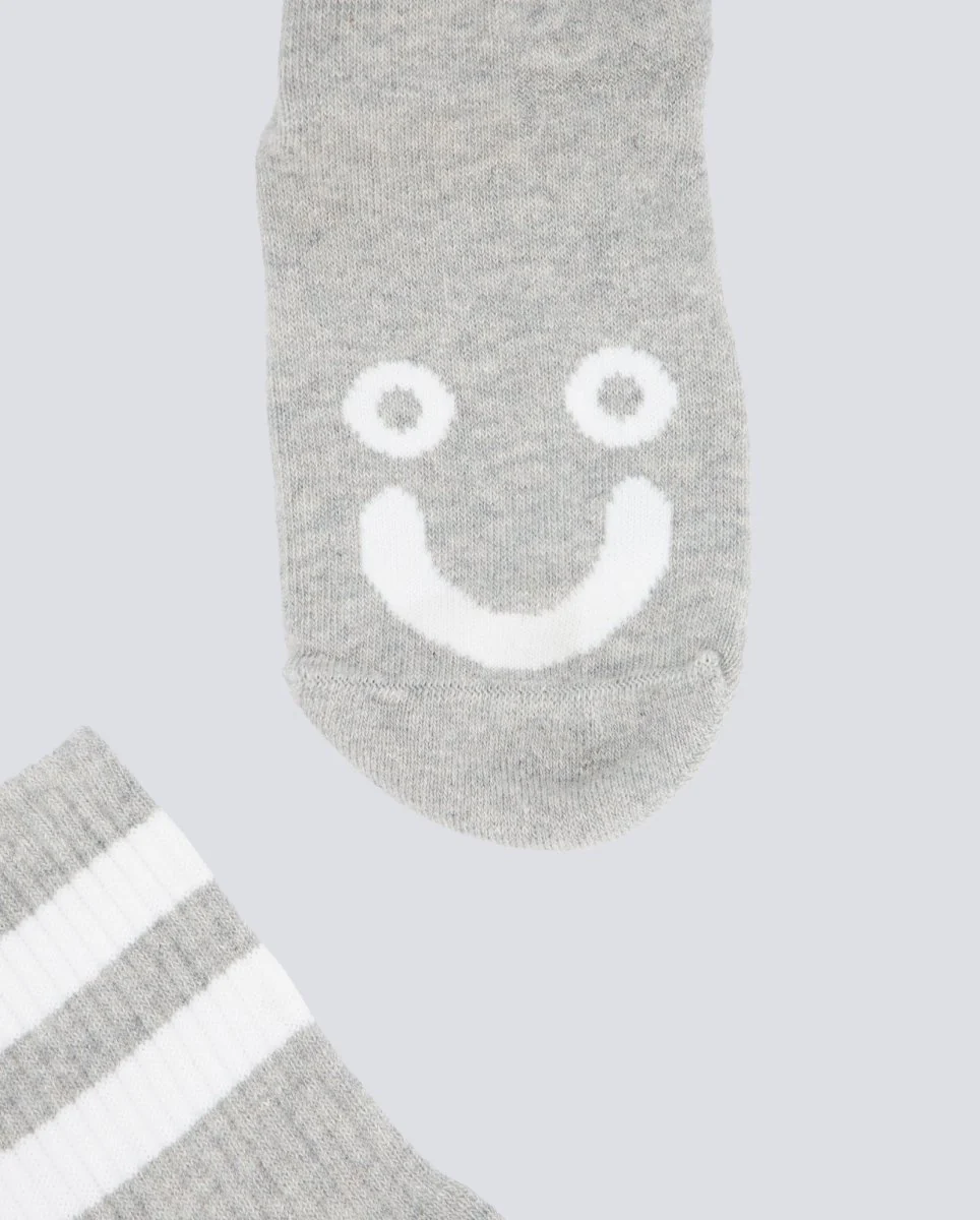 Calcetines Polar Skate Co Ribs Socks Happy Sad Gris Unisex - Image 2