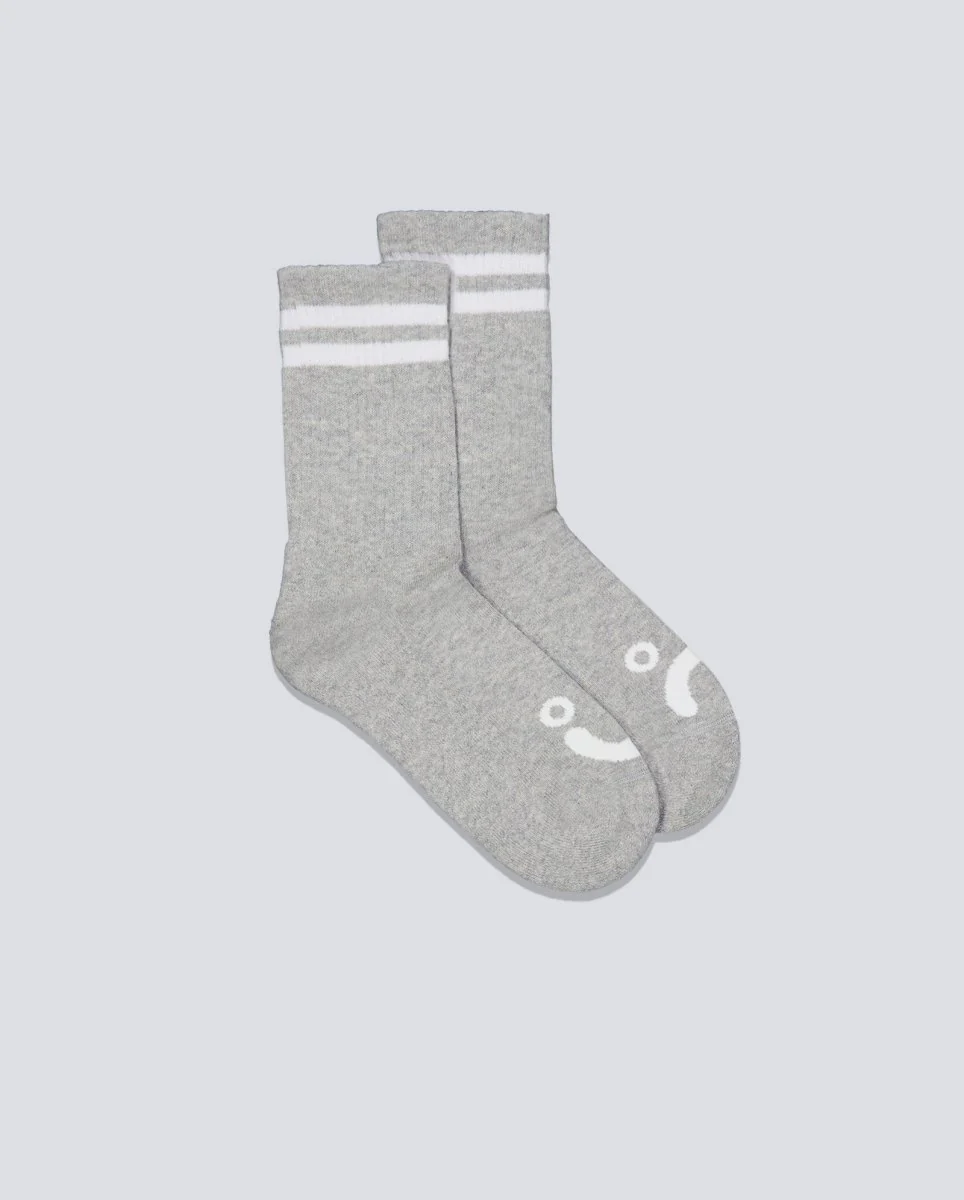 Calcetines Polar Skate Ribs Socks Happy Sad Gris Unisex