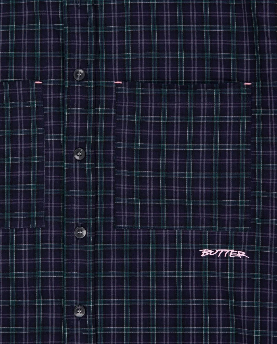 Camisa Butter Goods Plaid Azul Unisex - Image 3