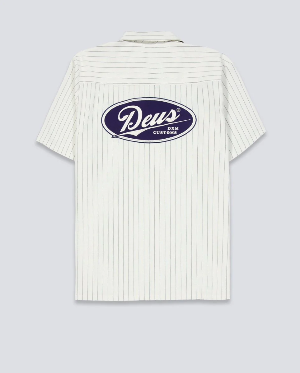 Camisa Deus Forecourt Stripe Beige Unisex - Image 5