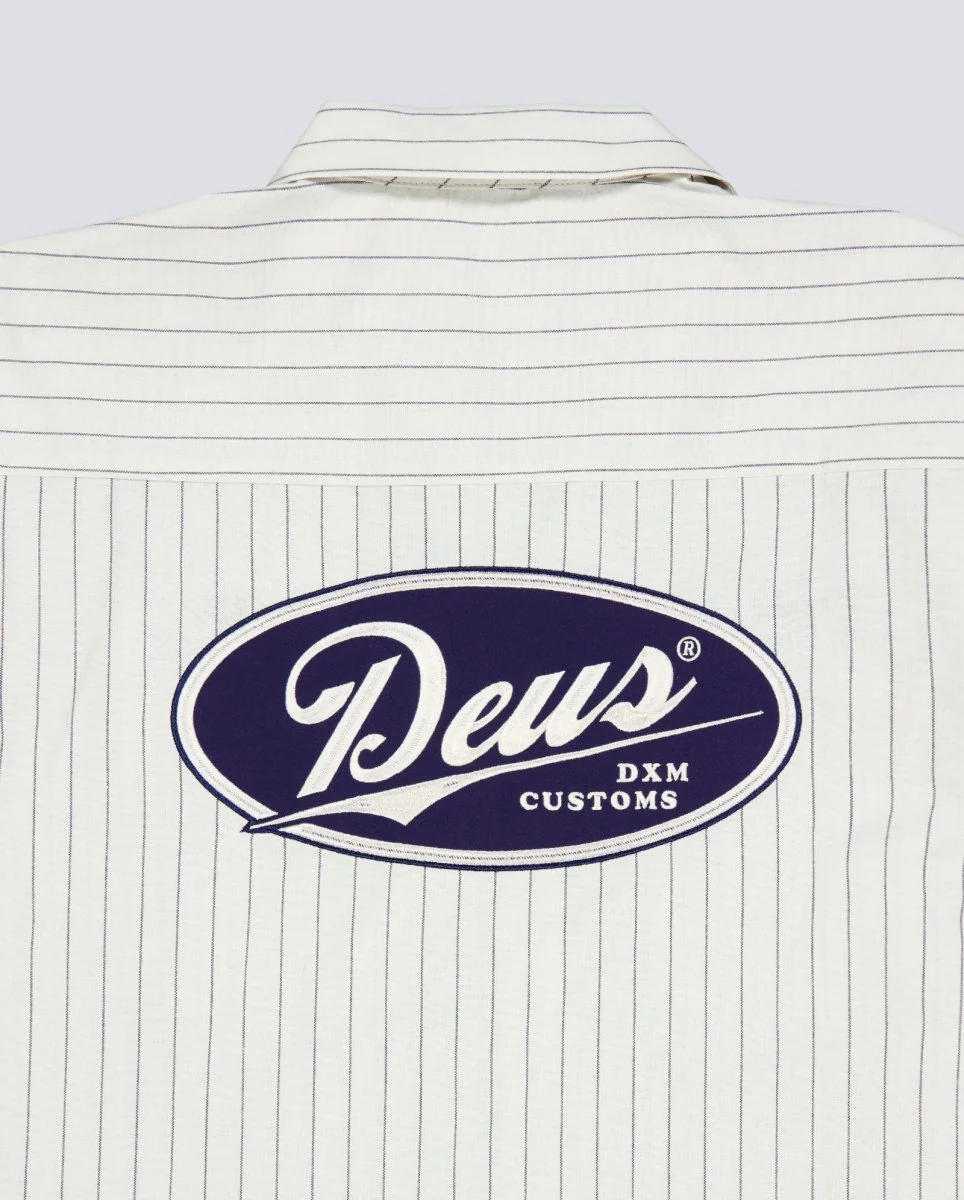 Camisa Deus Forecourt Stripe Beige Unisex - Image 8