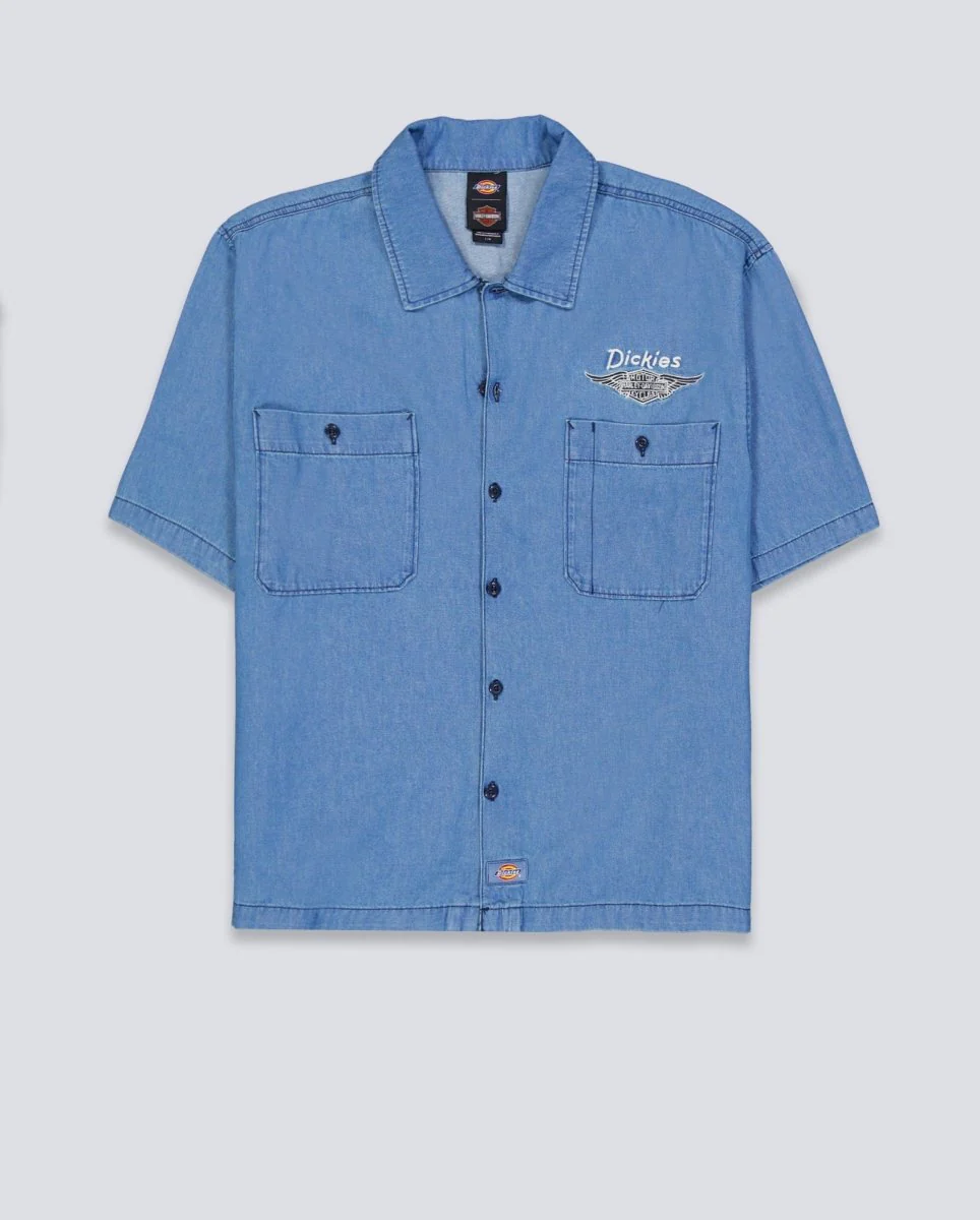 Camisa Dickies Chambray Work Azul Hombre