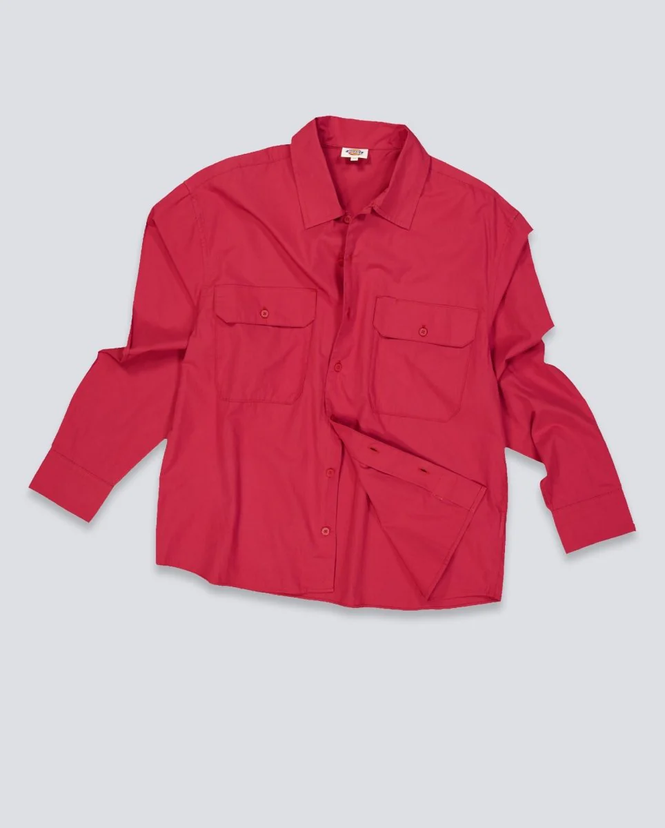 Camisa Dickies Supima Work Rojo Hombre - Image 6