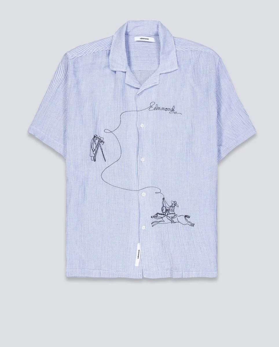 Camisa Edmmond Studios Western Azul Unisex