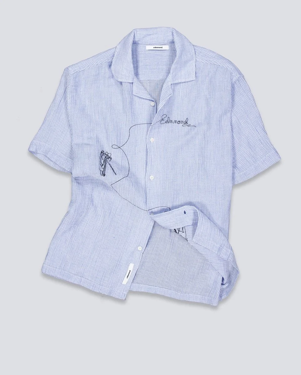 Camisa Edmmond Studios Western Azul Unisex - Image 2