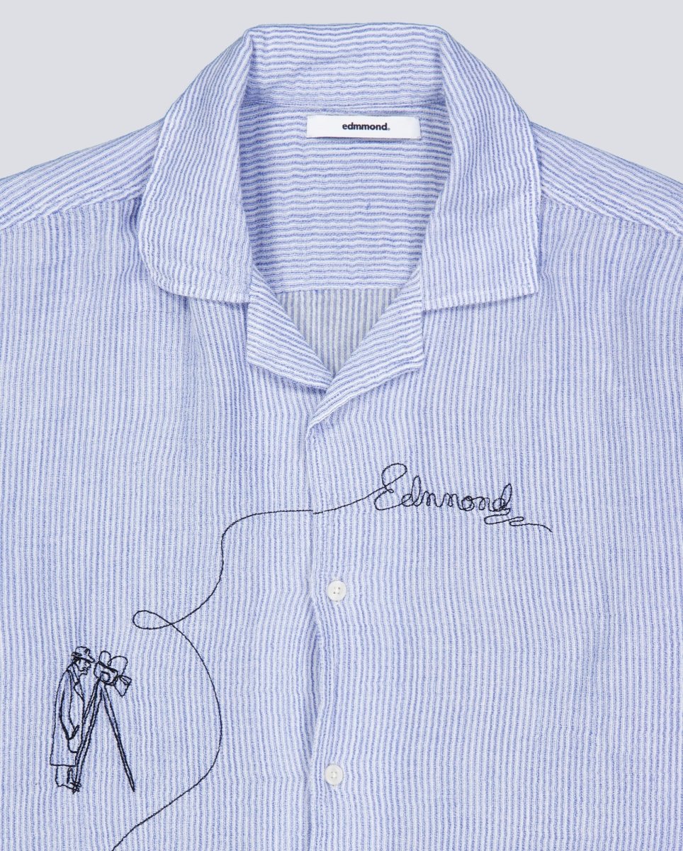 Camisa Edmmond Studios Western Azul Unisex - Image 5