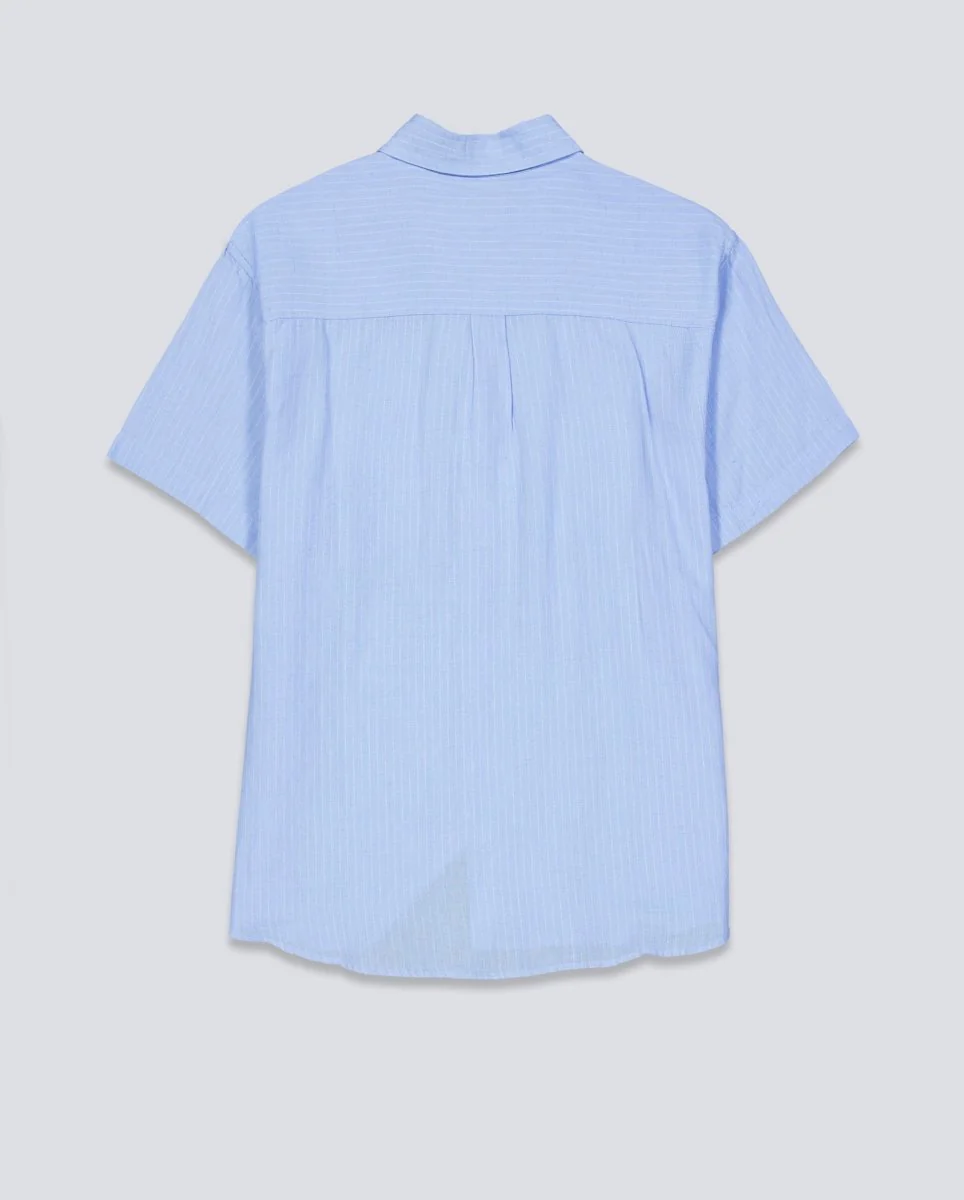 Camisa Obey Barry Azul Hombre - Image 6