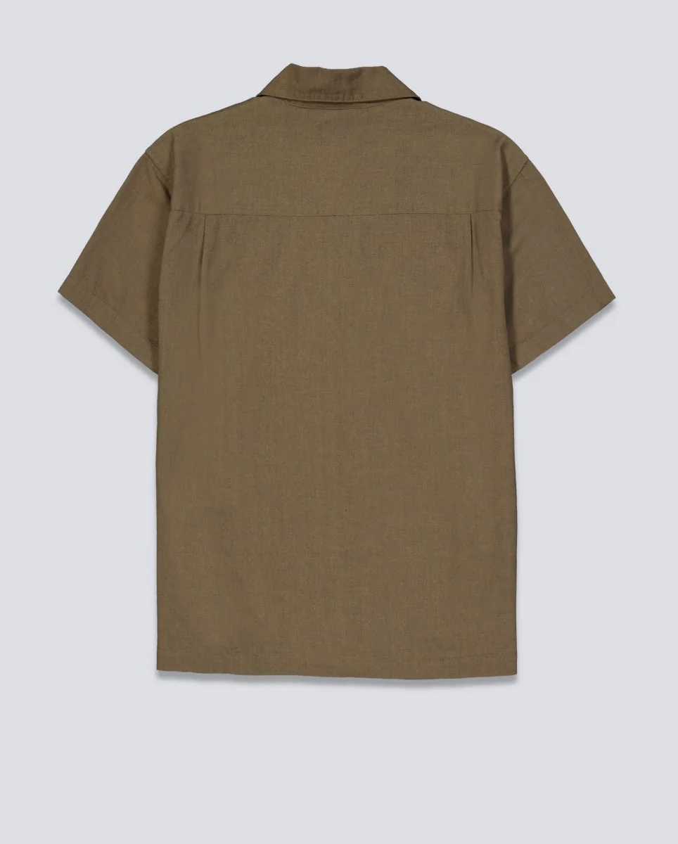 Camisa Obey Perry Marrón Hombre - Image 3