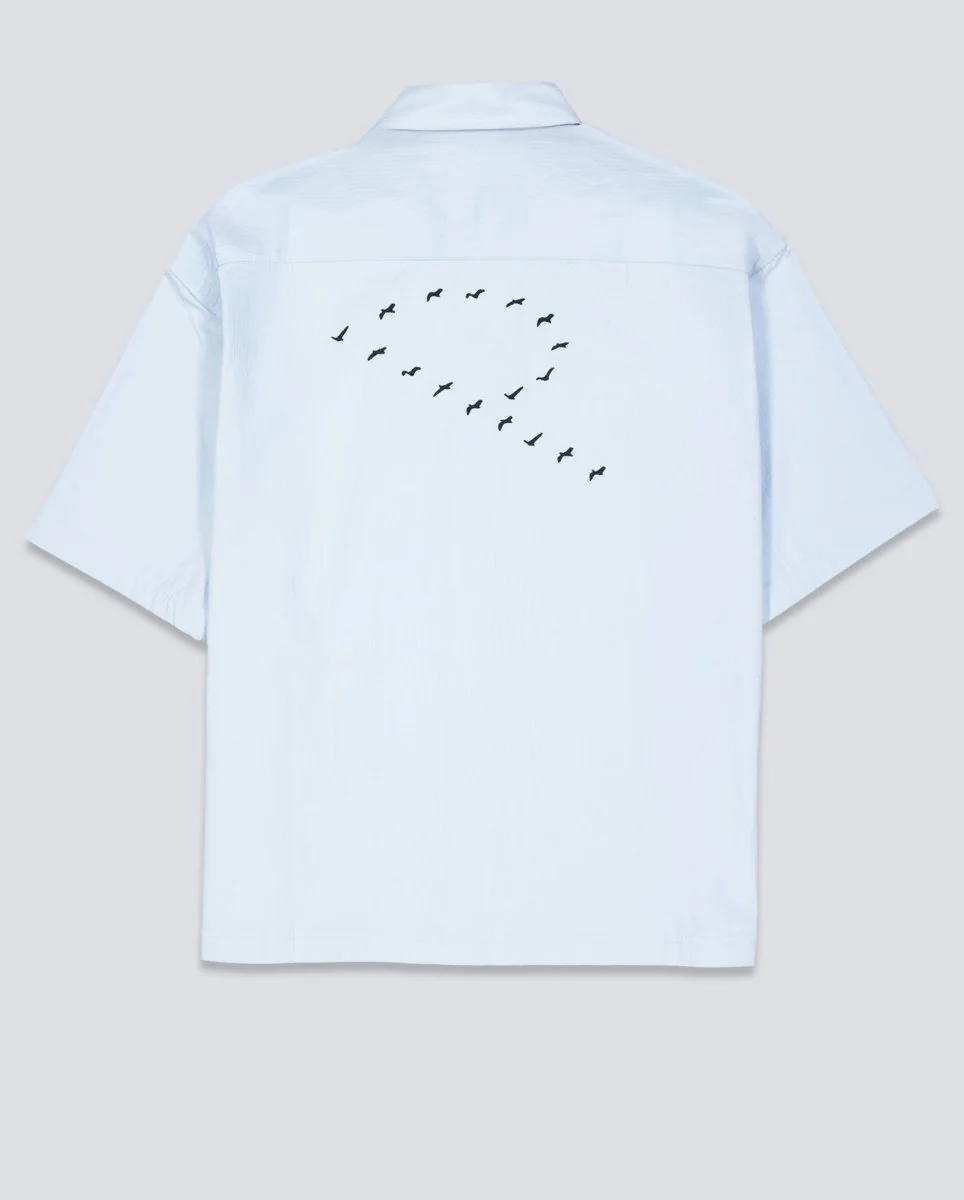 Camisa Palard Blackbirds Boxy Azul Hombre - Image 4