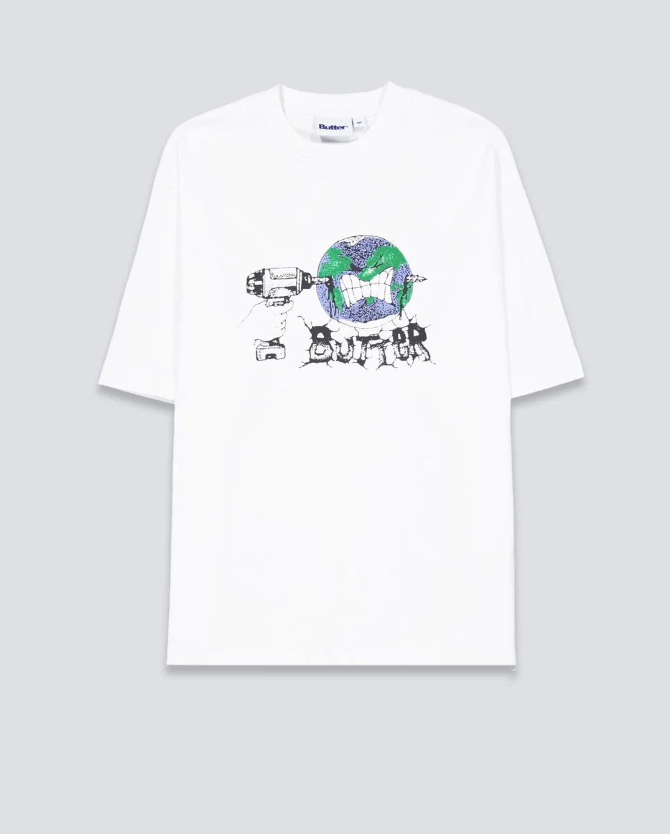 Camiseta Butter Goods Drill Blanca Unisex