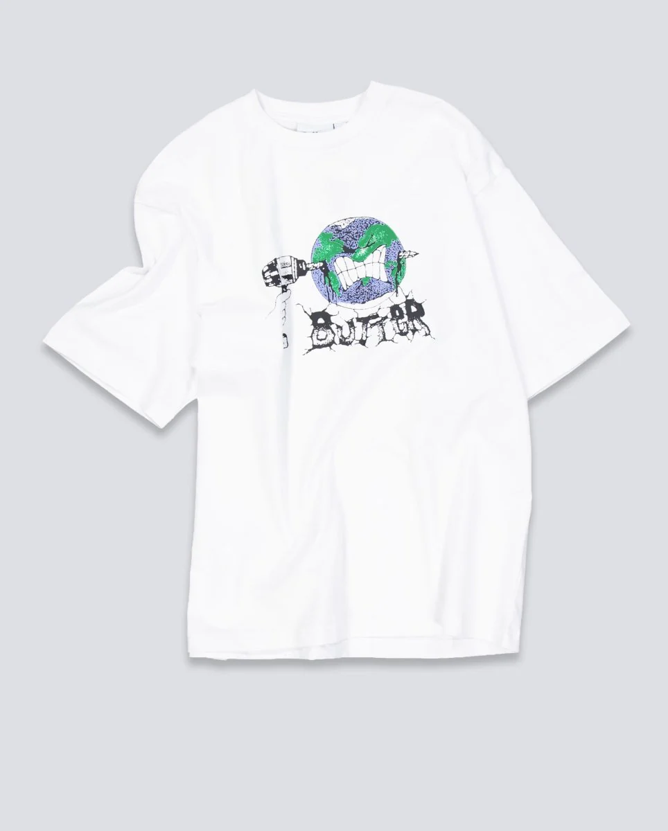 Camiseta Butter Goods Drill Blanca Unisex - Image 2