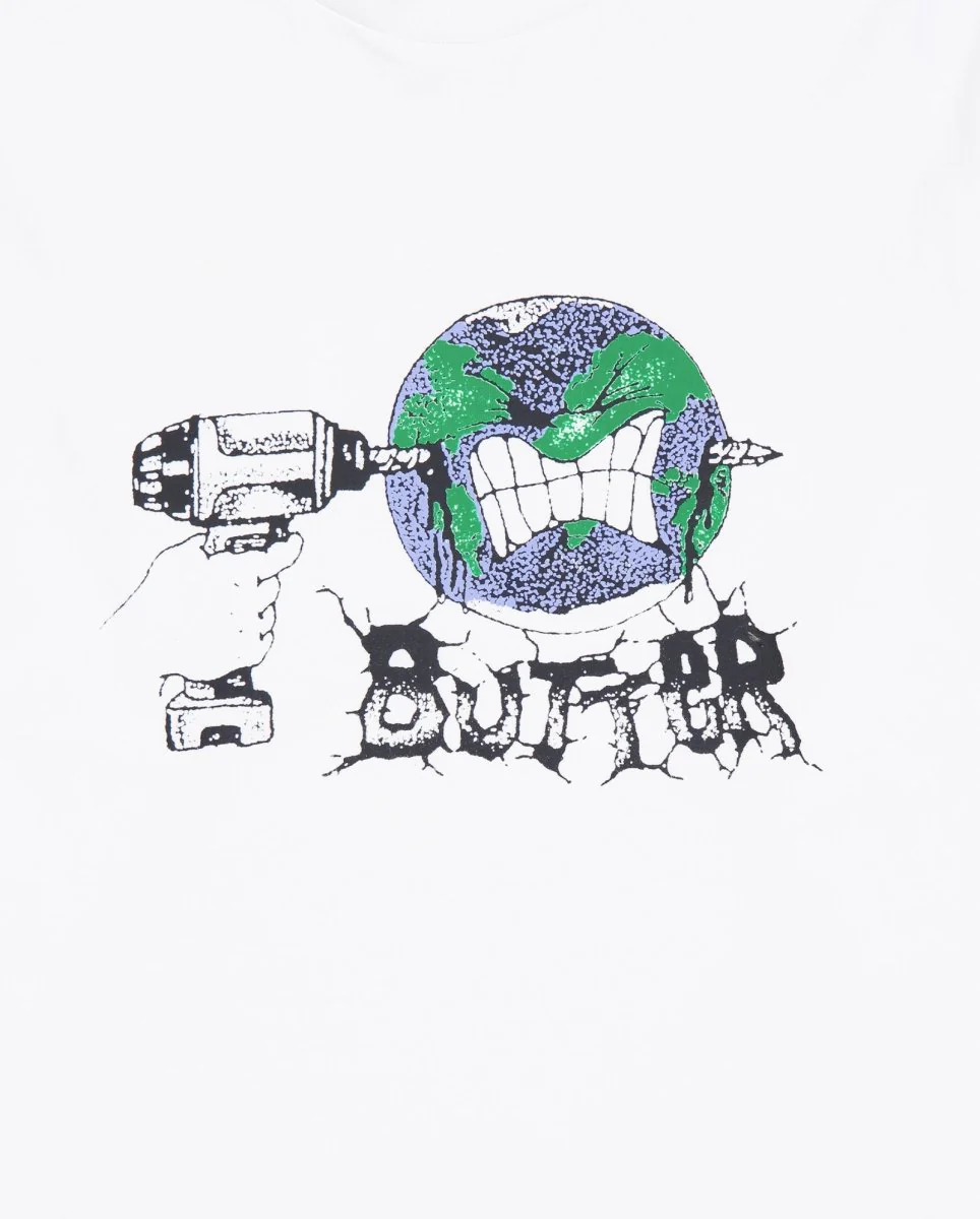 Camiseta Butter Goods Drill Blanca Unisex - Image 3