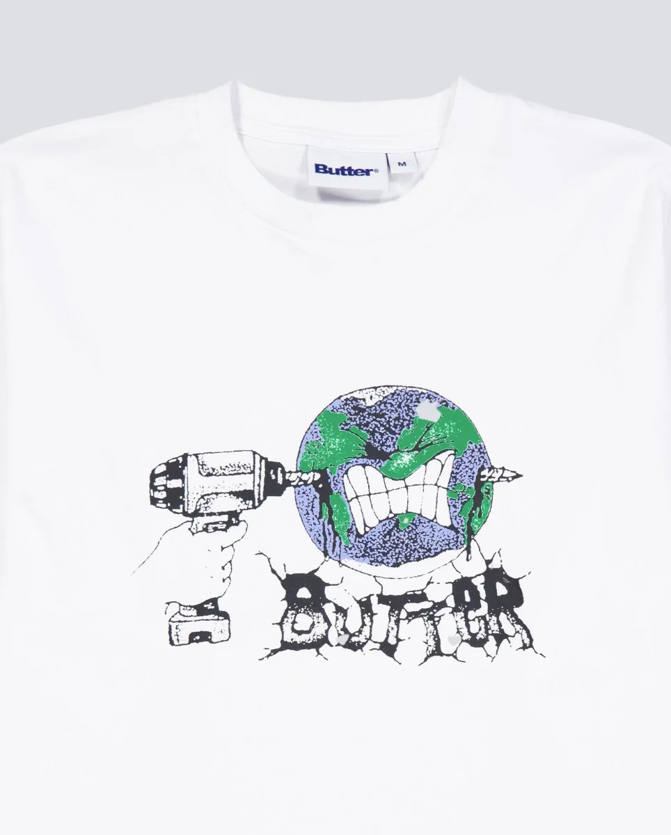 Camiseta Butter Goods Drill Blanca Unisex - Image 5