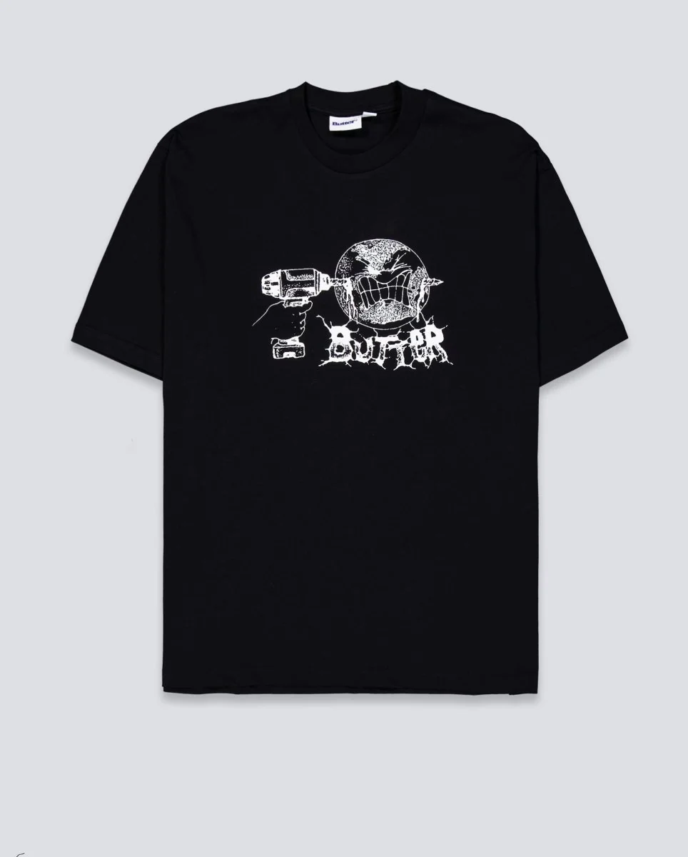 Camiseta Butter Goods Drill Negra Unisex