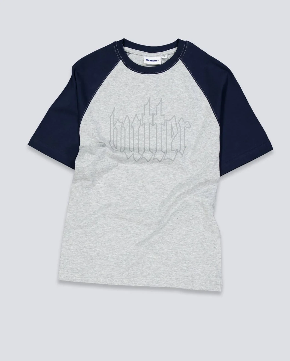 Camiseta Butter Goods Harvest Raglan Gris Unisex - Image 2