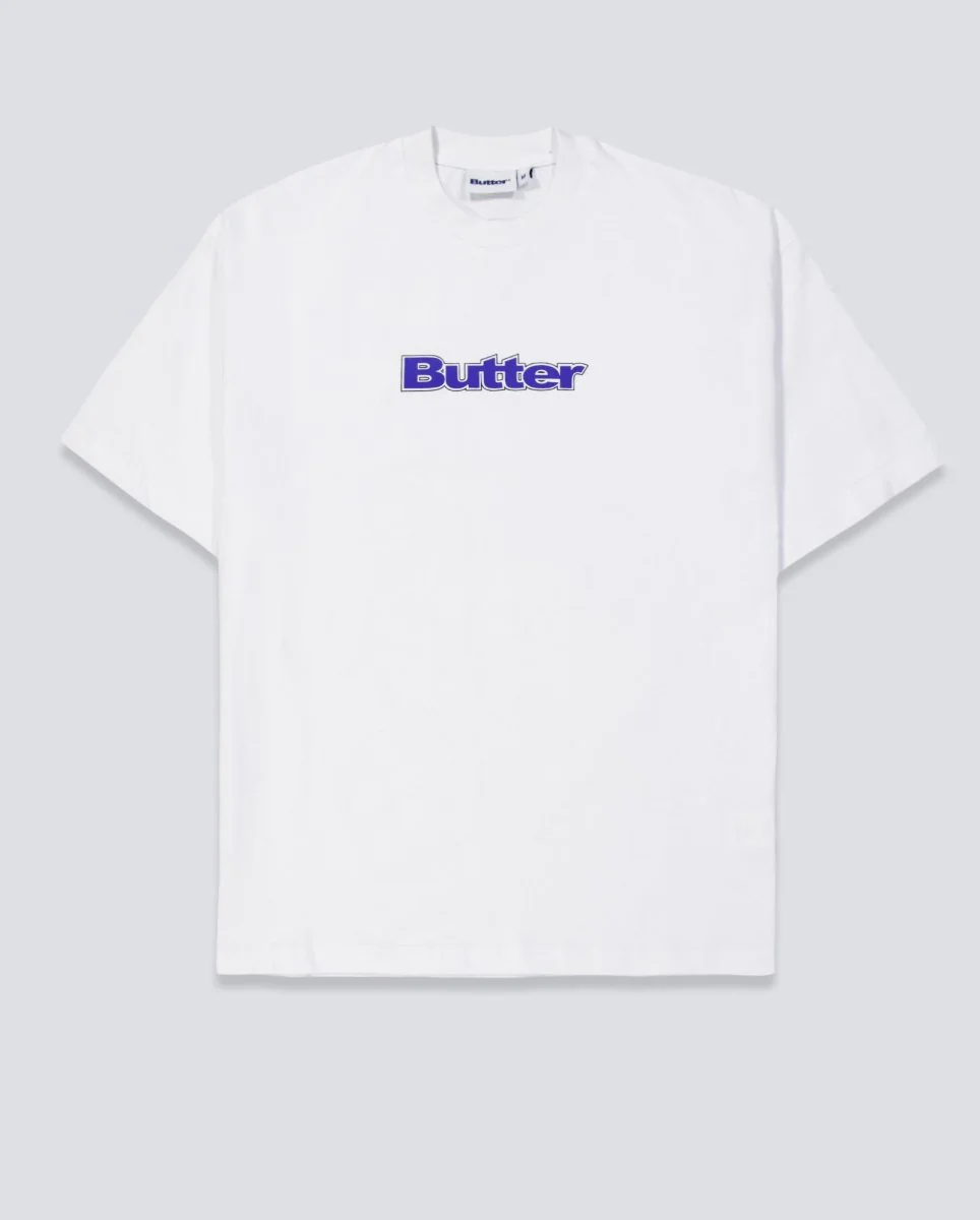 Camiseta Butter Goods Outline Logo Blanca Unisex