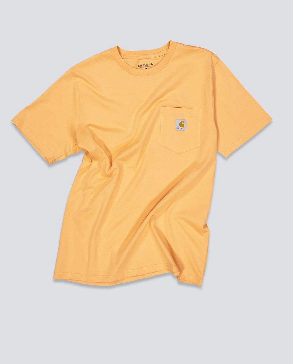 Camiseta Carhart Wip Pocket Naranja Unisex - Image 2