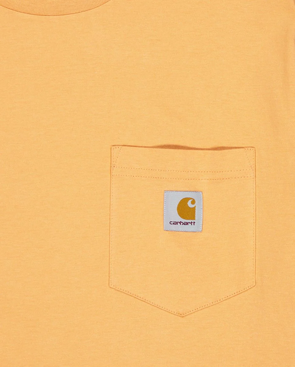 Camiseta Carhart Wip Pocket Naranja Unisex - Image 3