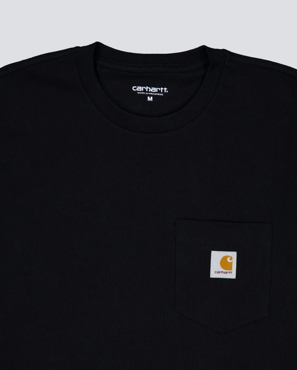 Camiseta Carhart Wip Pocket Negro Unisex - Image 5