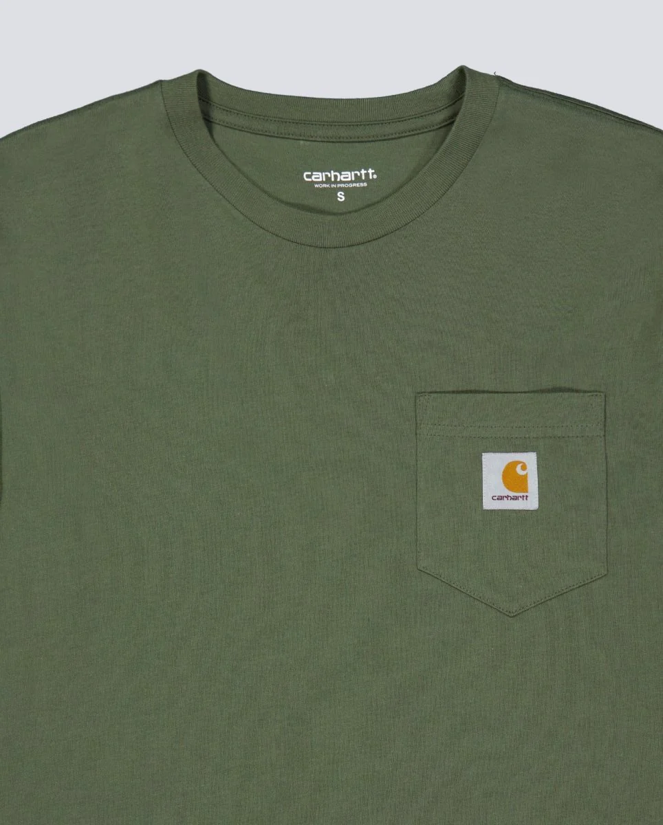 Camiseta Carhart Wip Pocket Verde Unisex - Image 5