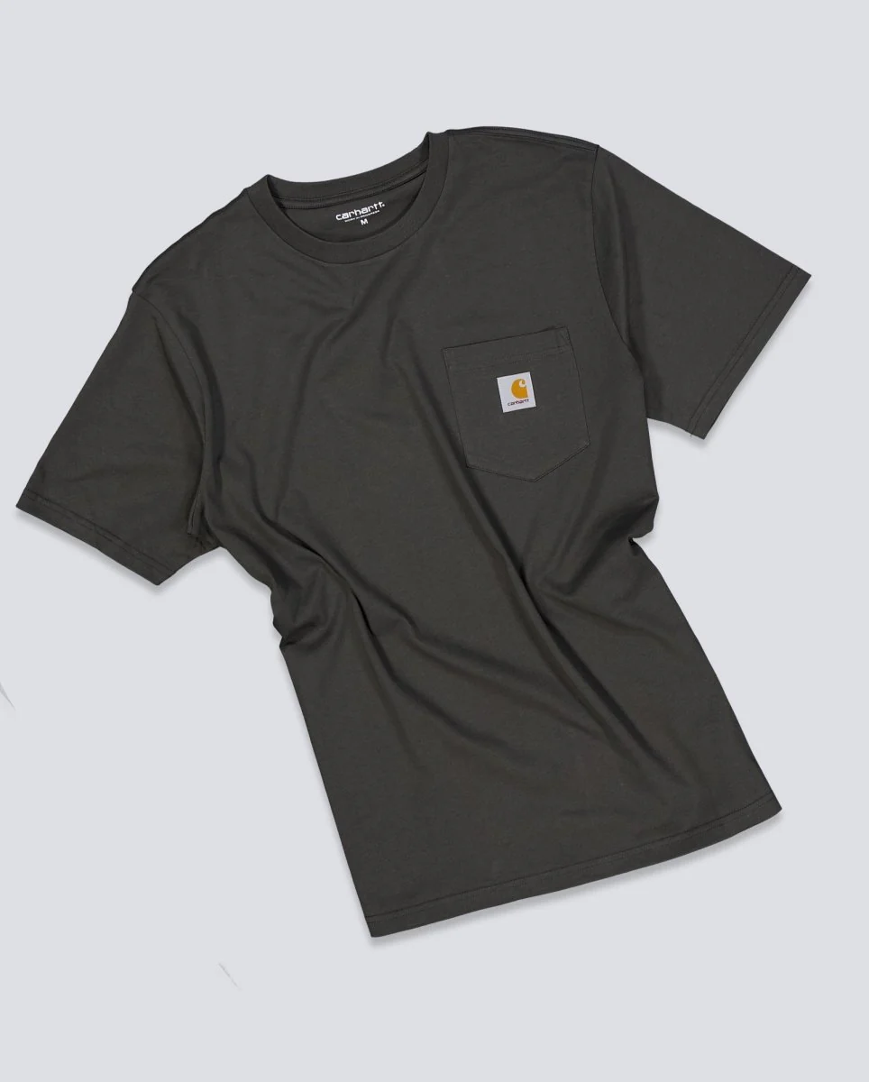 Camiseta Carhart Wip Pocket Verde Unisex - Image 2
