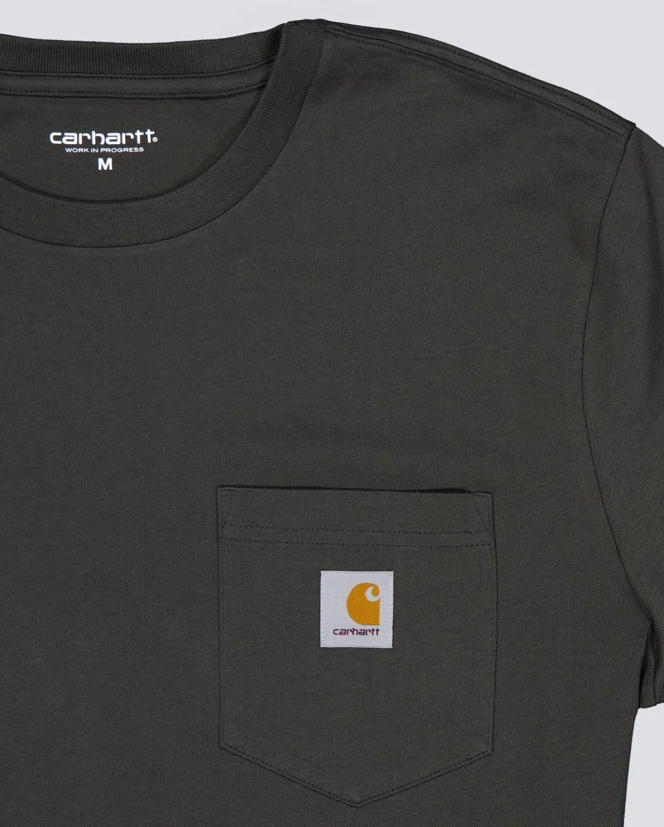 Camiseta Carhart Wip Pocket Verde Unisex - Image 3