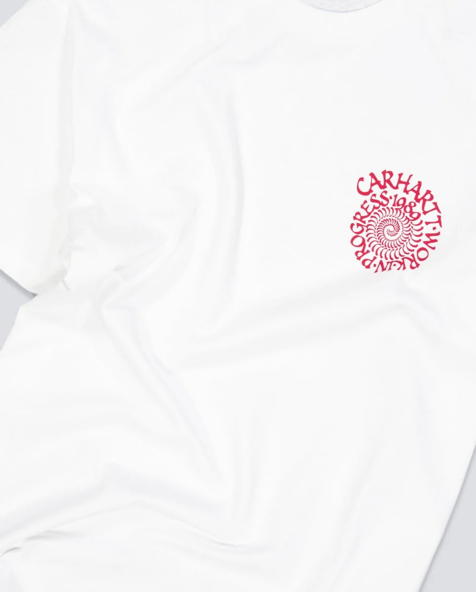 Camiseta Carhart Wip Spirals T-Shirt Blanco Unisex - Image 2