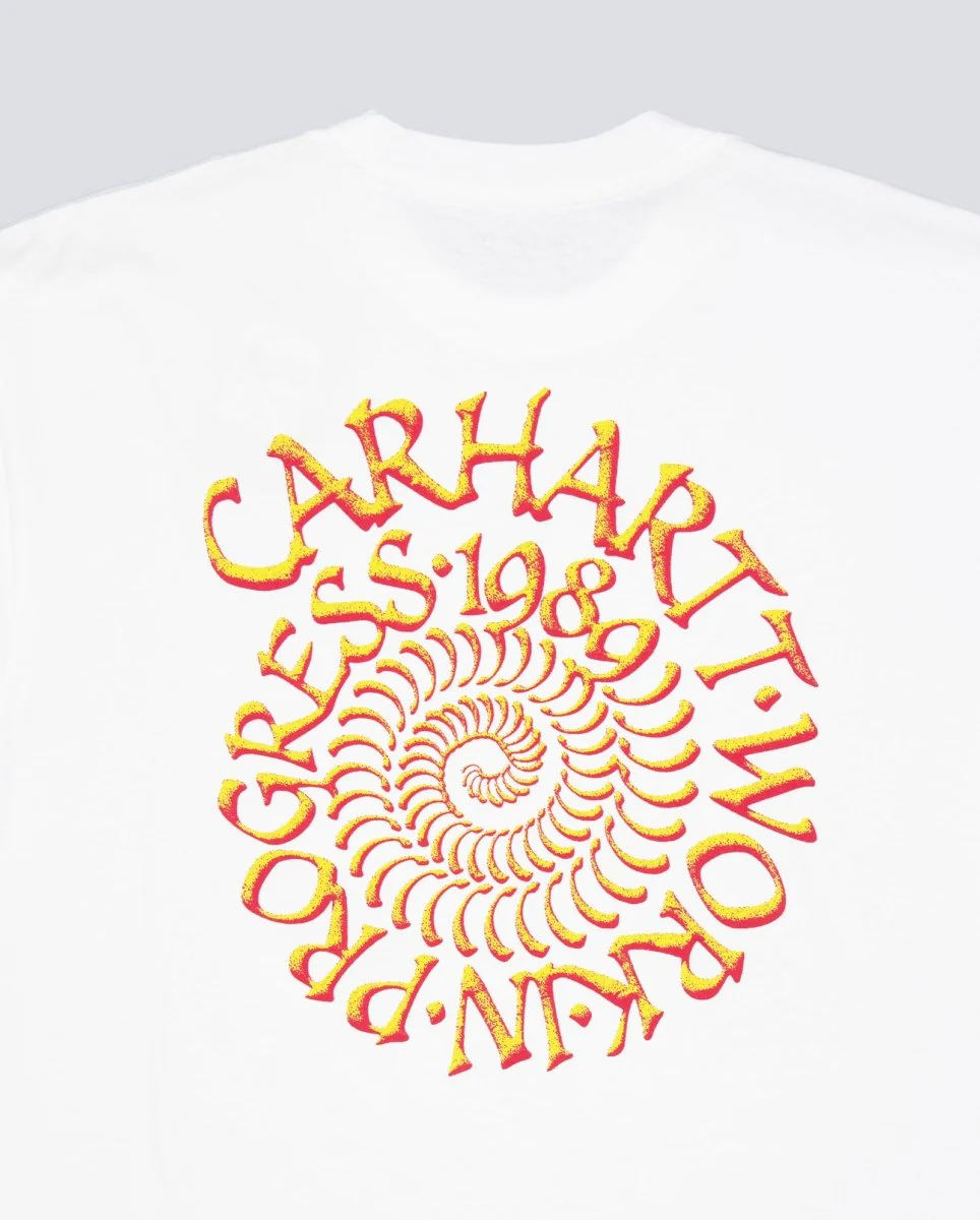 Camiseta Carhart Wip Spirals T-Shirt Blanco Unisex - Image 5
