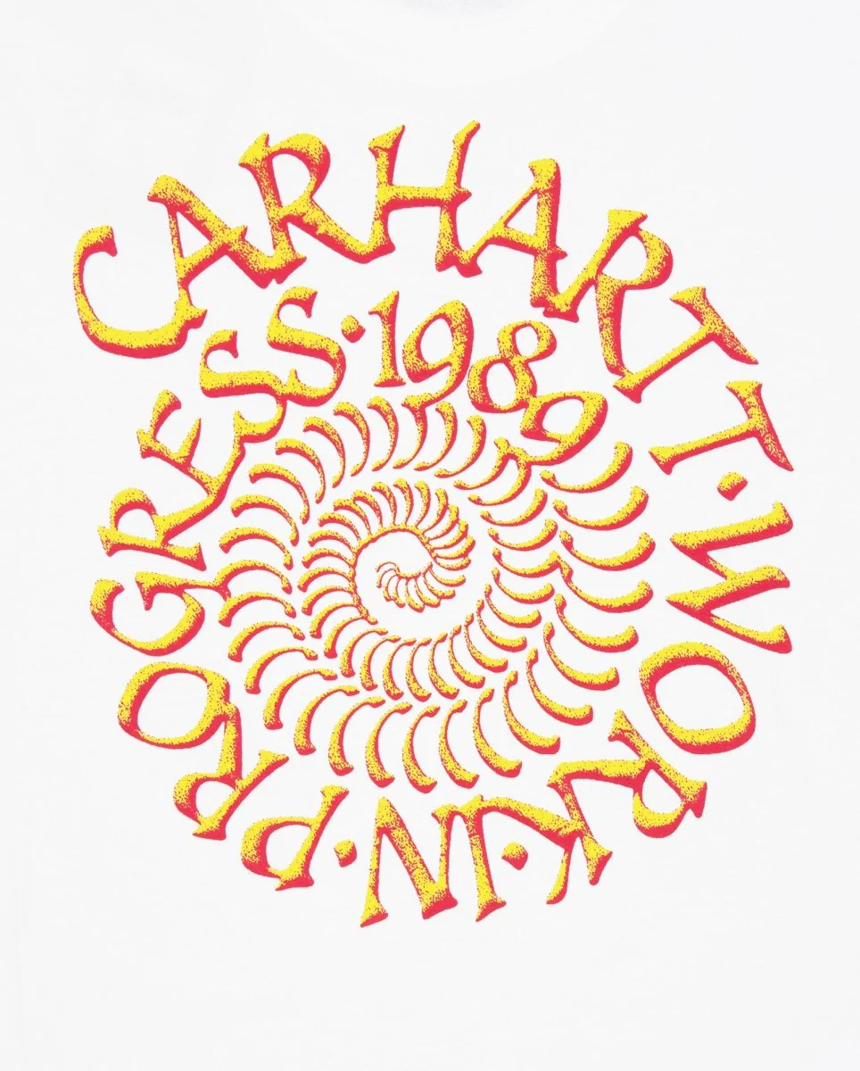 Camiseta Carhart Wip Spirals T-Shirt Blanco Unisex - Image 6