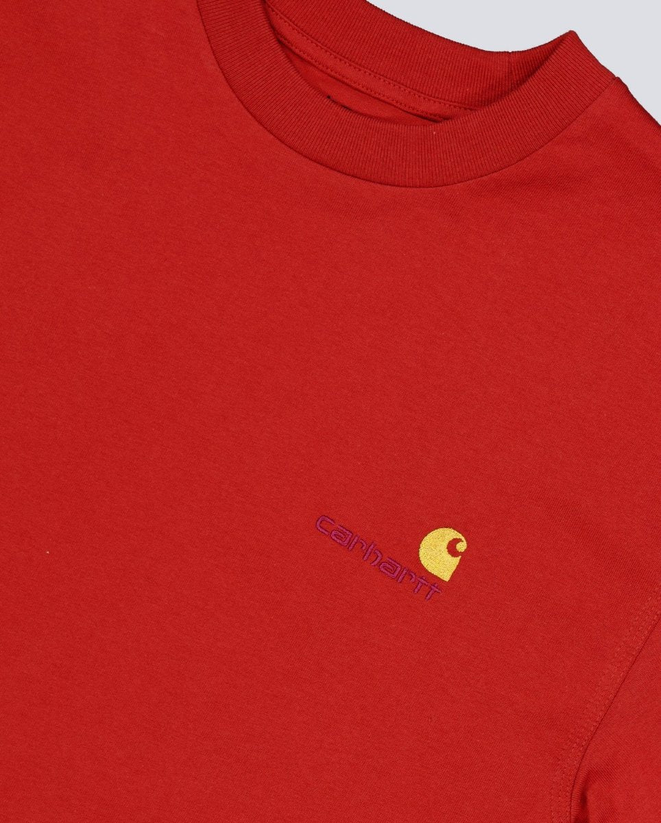 Camiseta Carhartt WIP American Scripts Rojo Unisex - Image 4