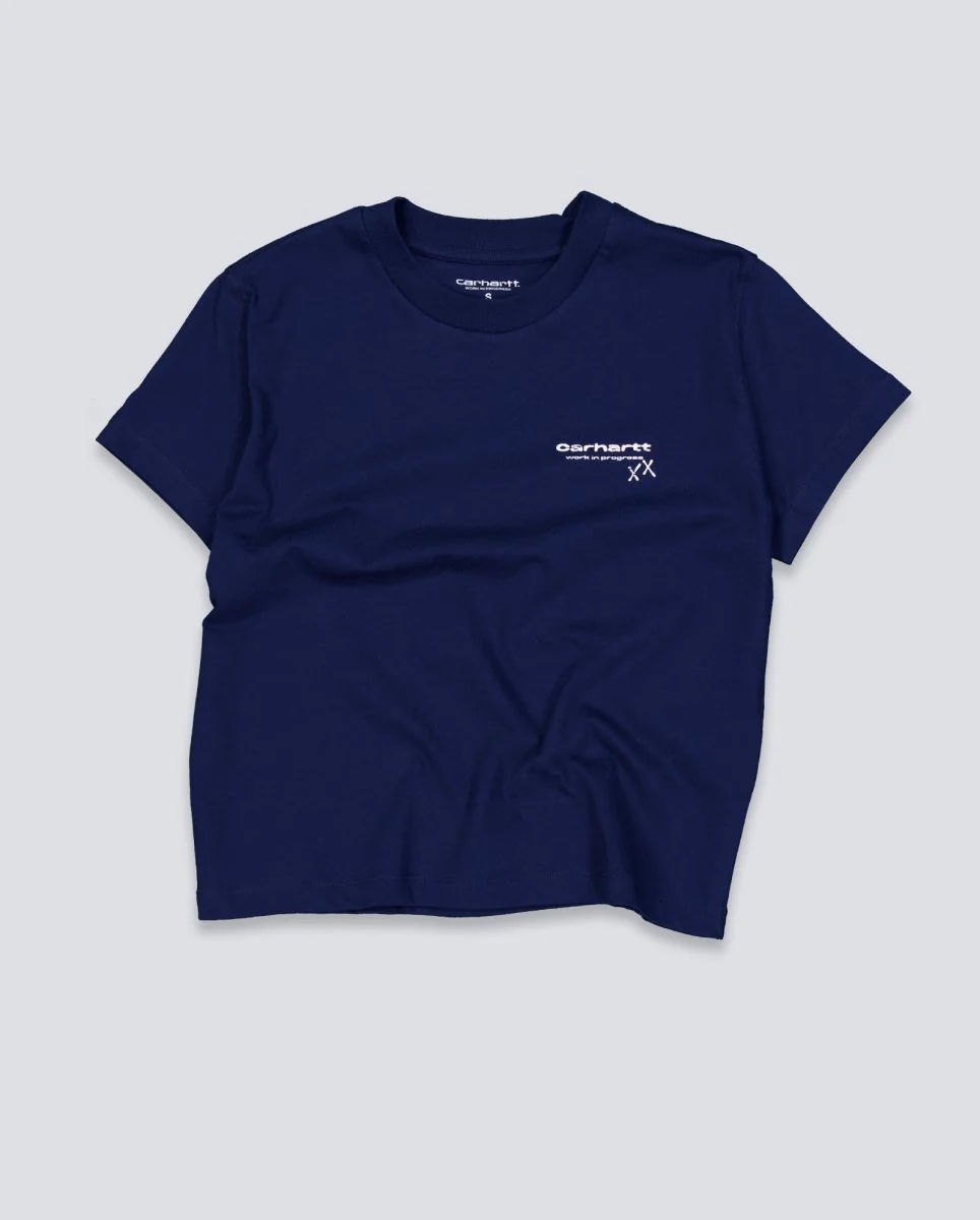 Camiseta Carhartt WIP Garble Azul Mujer - Image 2
