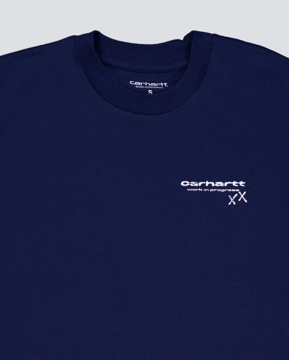Camiseta Carhartt WIP Garble Azul Mujer - Image 4