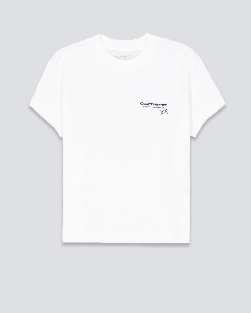 Camiseta Carhartt WIP Garble Blanca Mujer