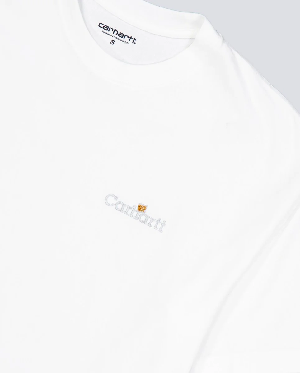 Camiseta Carhartt WIP Label Blanca Unisex - Image 4