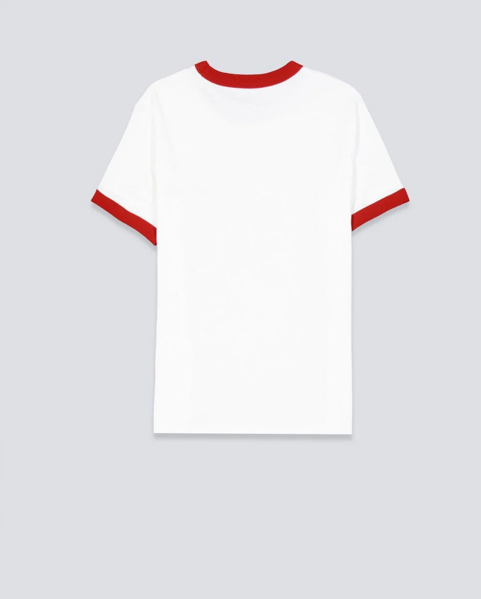 Camiseta Carhartt WIP Ringer IP Blanco Rojo Unisex - Image 3