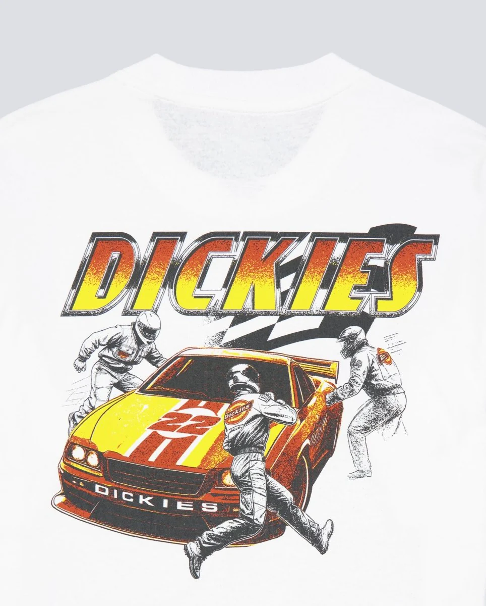 Camiseta Dickies Nashport Pit Crew Blanco Unisex - Image 6