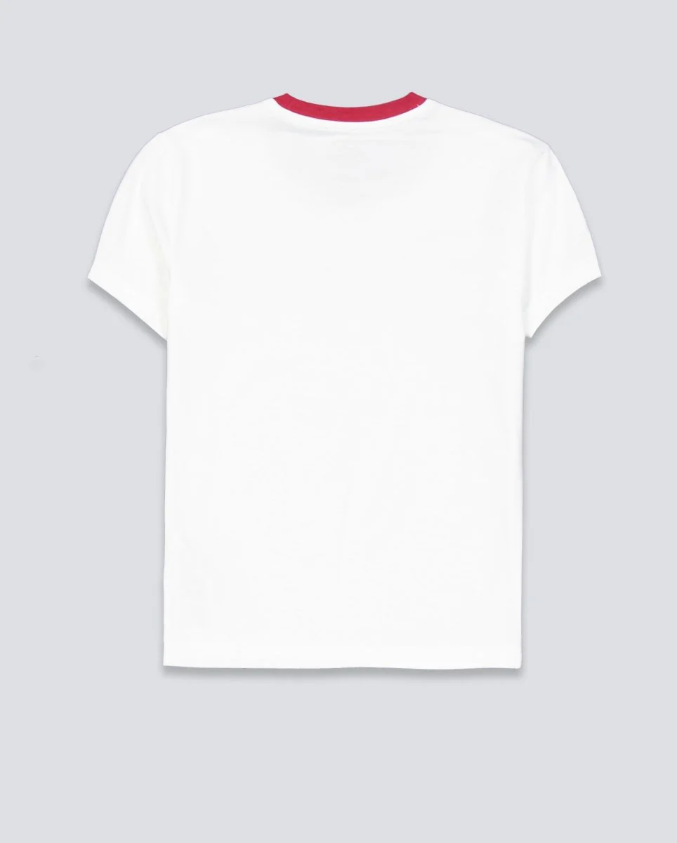 Camiseta Dickies Plainville Ringer Blanco Mujer - Image 4