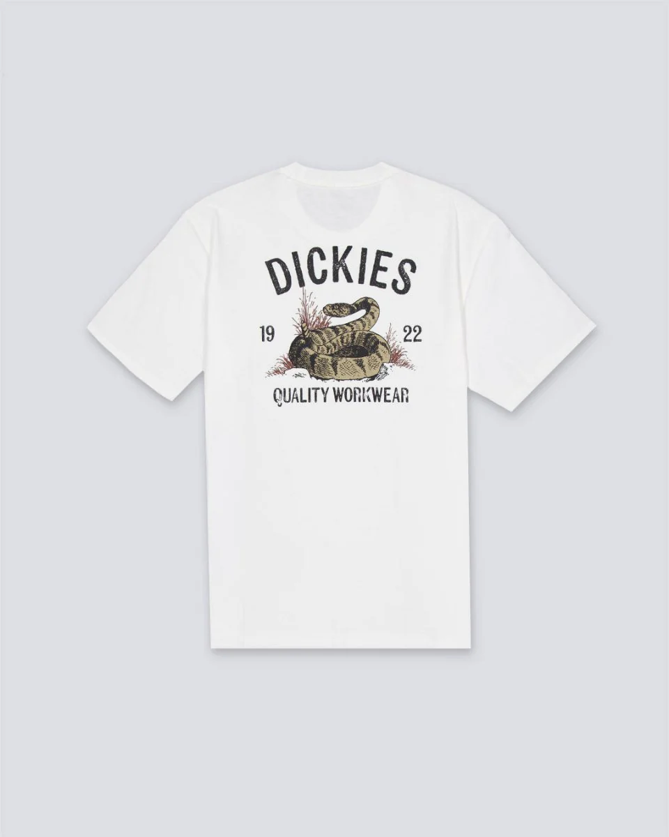 Camiseta Dickies Snake Blanco Hombre - Image 2