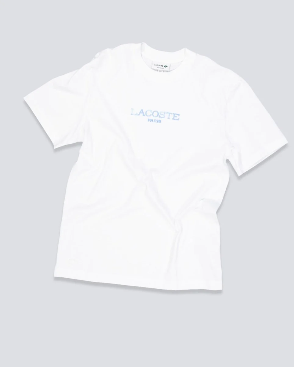 Camiseta Lacoste Paris Blanco Unisex - Image 2