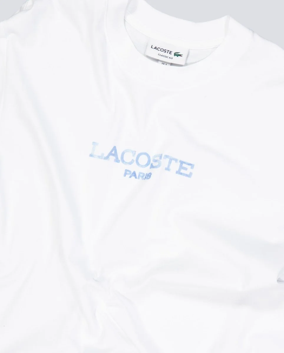 Camiseta Lacoste Paris Blanco Unisex - Image 4