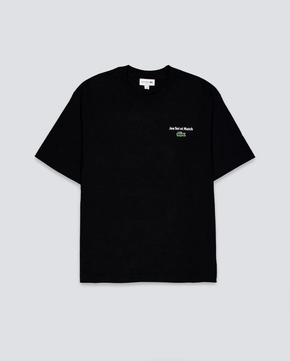 Camiseta Lacoste Corte Amplio Negro Hombre