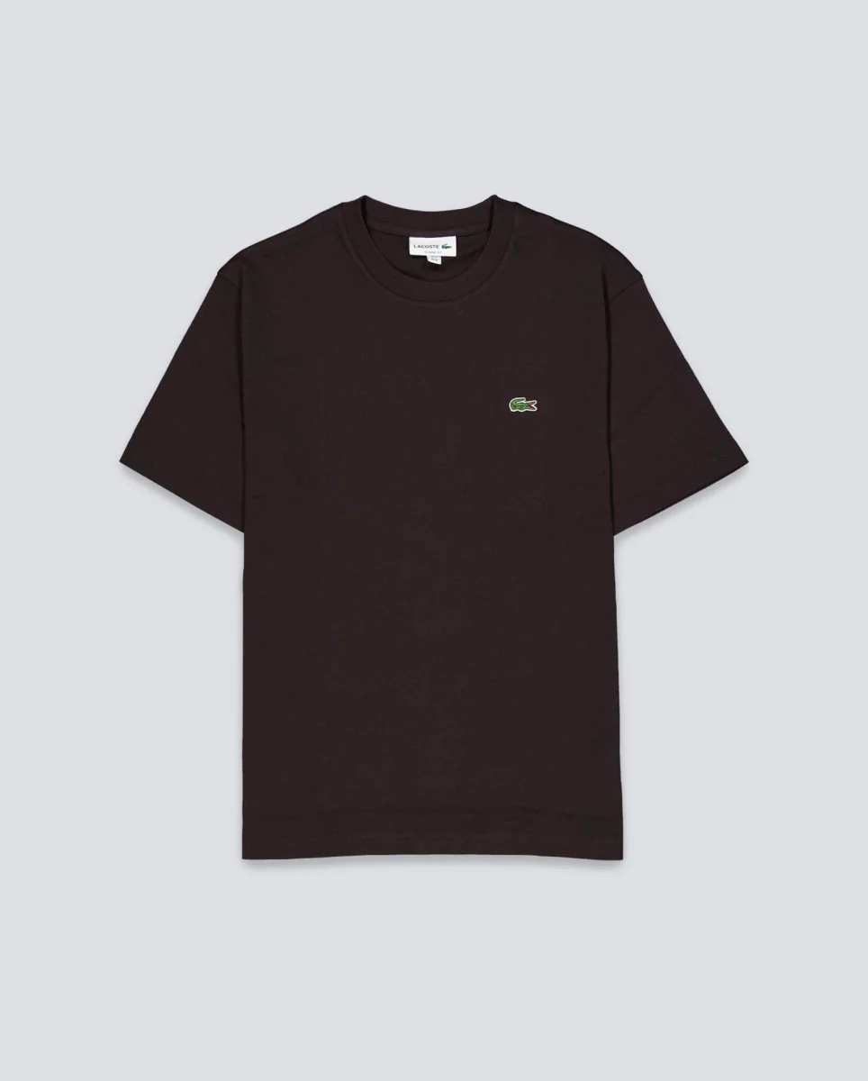 Camiseta Lacoste De Algodón Negro Hombre